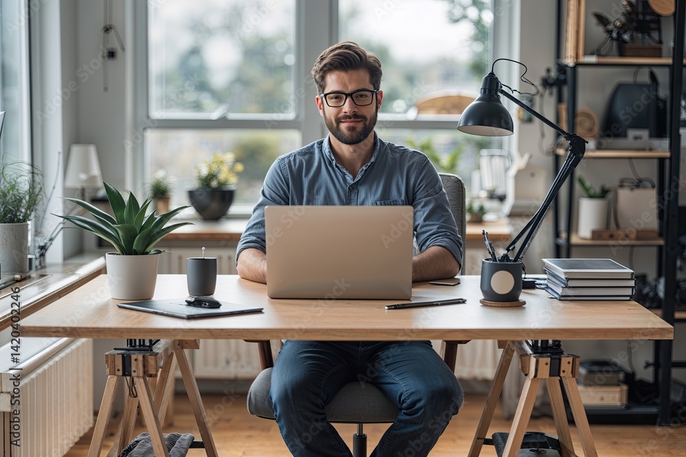 Remote Employee Assessing Telecommuting Solutions and Home Office Setup Options