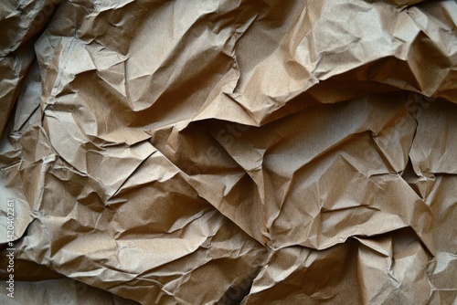 Wallpaper Mural Crumpled kraft paper texture Torontodigital.ca