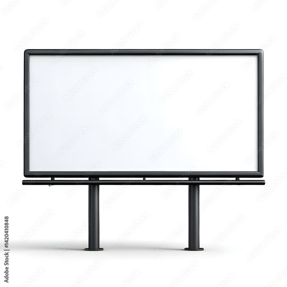 Naklejka premium Isolated billboard with blank white space for advertising isolated on white background