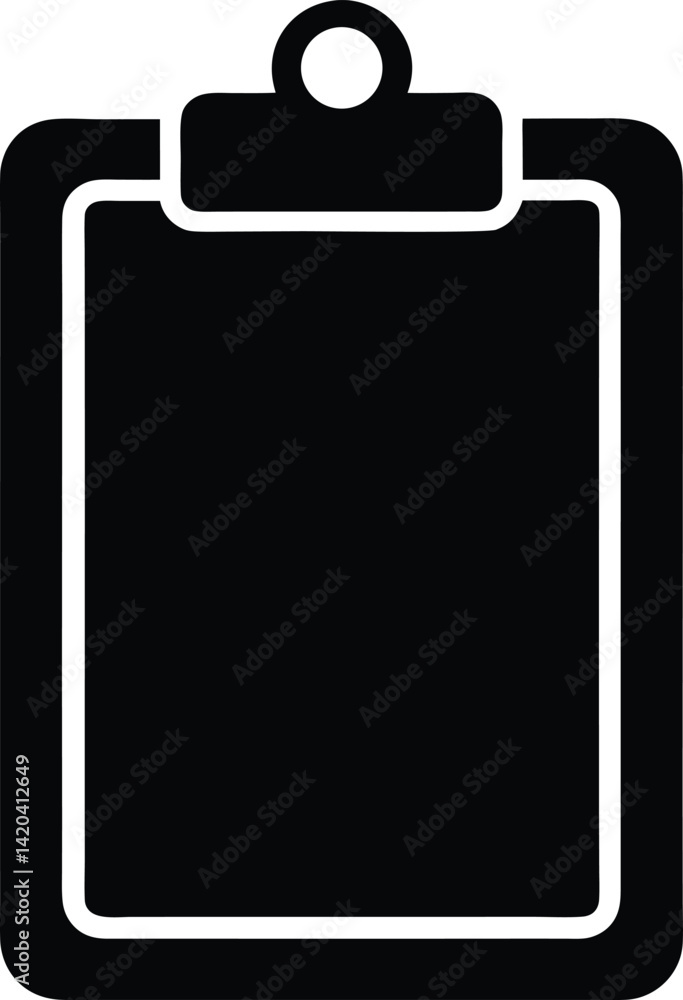 Clipboard Icon Silhouette Vector Illustration Clipboard Icon Silhouette Vector Illustration