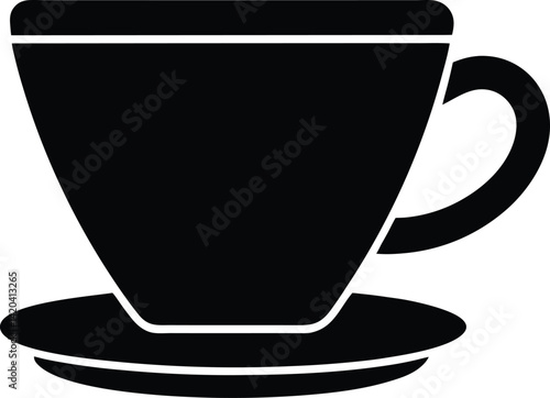 Espresso Cup Stencil Icon Silhouette Vector Illustration