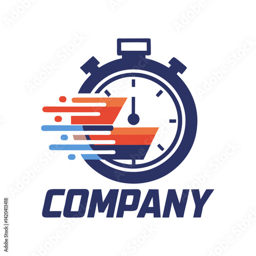 Fast Time Logo Design for Business Services