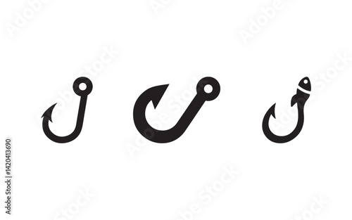 fishing hook vector illustration