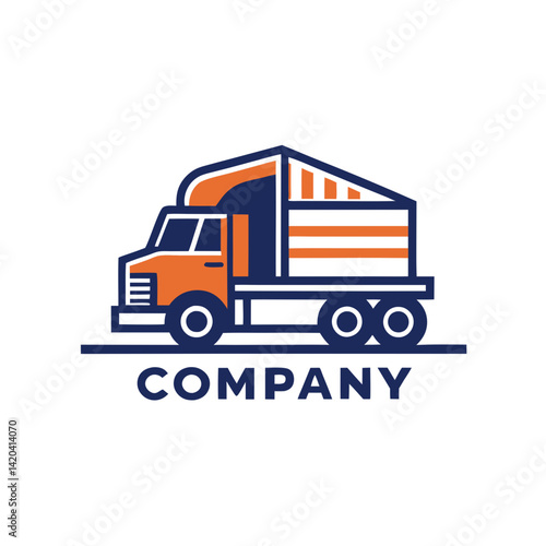 Modern Trucking Company Logo Design with Bold Colors