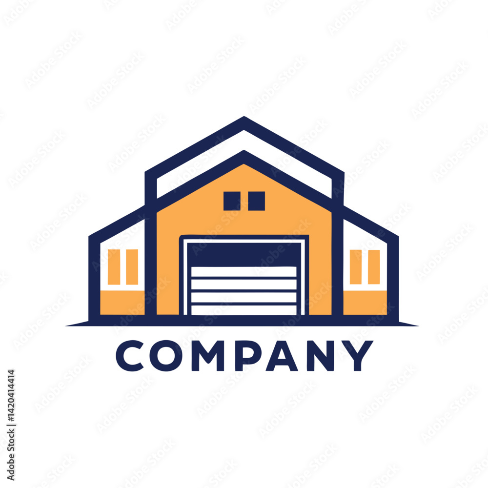 Modern Warehouse or Storage Building Business Logo Design Modern Warehouse or Storage Building Business Logo Design