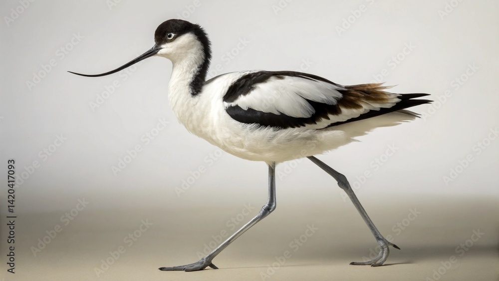 Obraz premium Avocet on studio background 