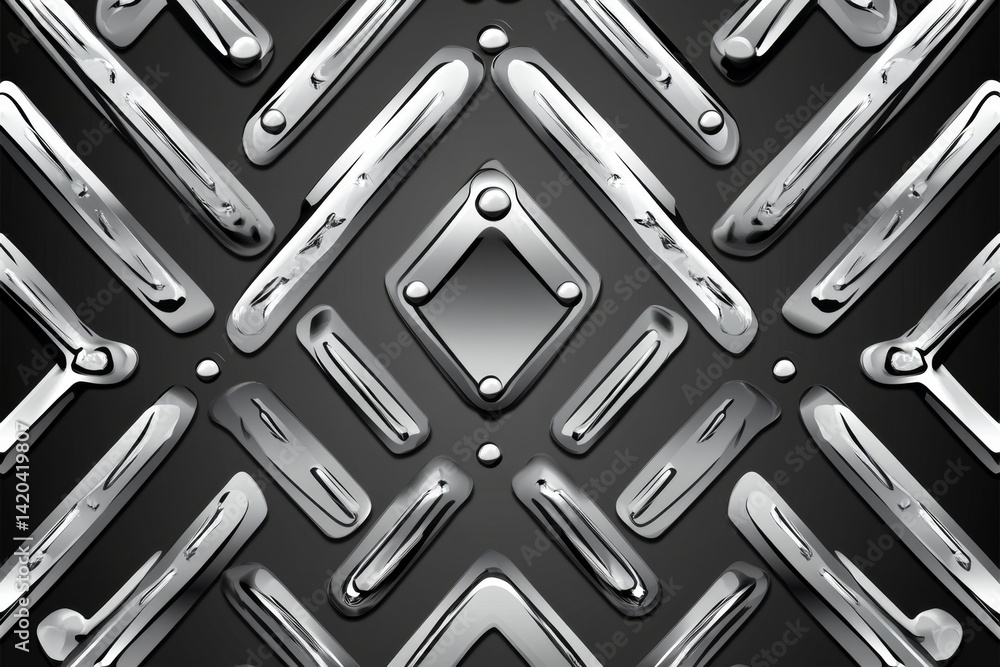 Abstract metallic pattern design Abstract metallic pattern design