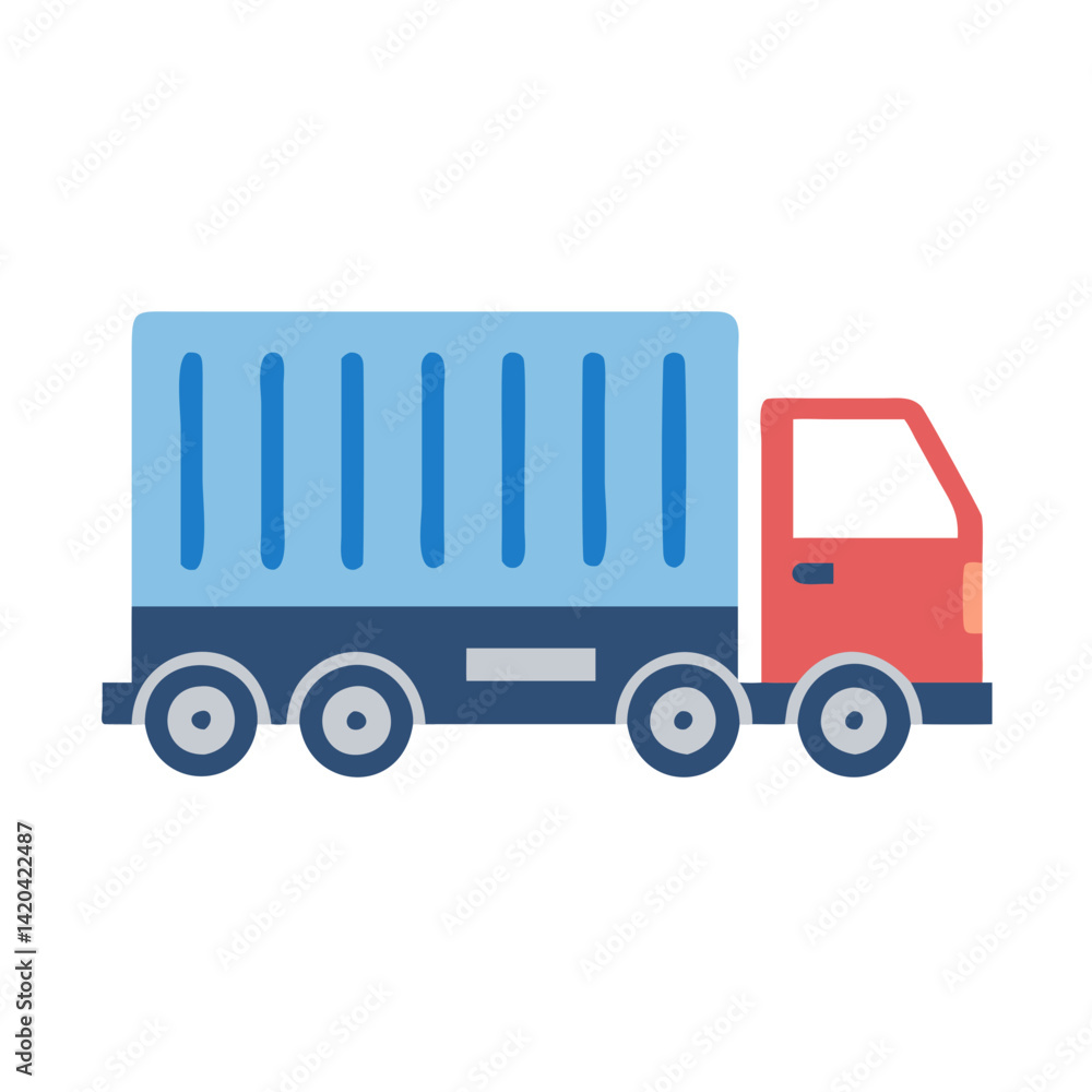 Fototapeta premium Illustration of a Delivery Truck for Transportation Services
