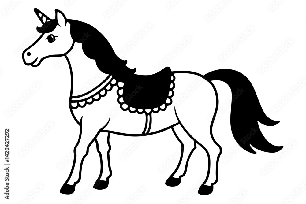 Obraz premium horse cartoon isolated on white