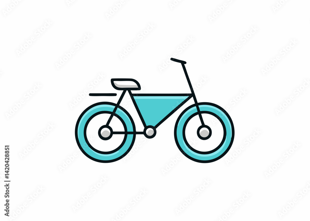 Fototapeta premium bicycle isolated on white background