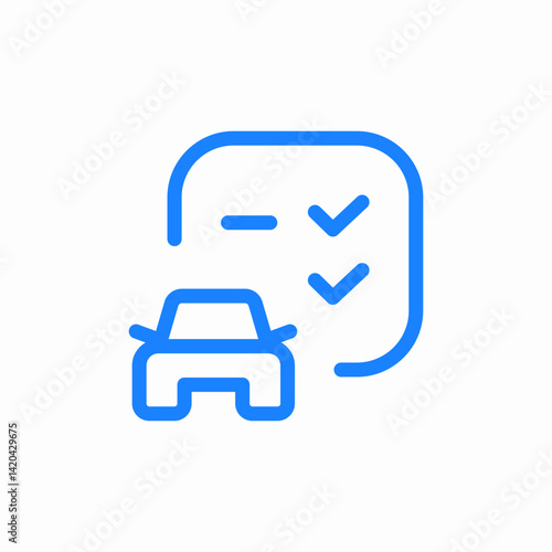 car inspection icon sign vector