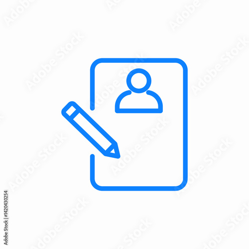 edit profile icon sign vector