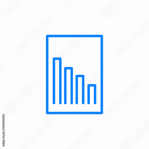 falling chart icon sign vector