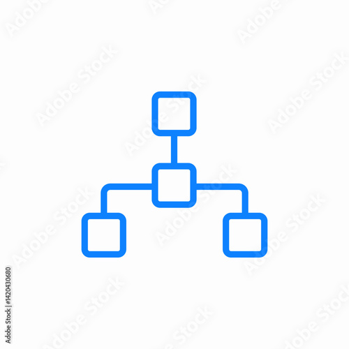 flowchart structure icon sign vector
