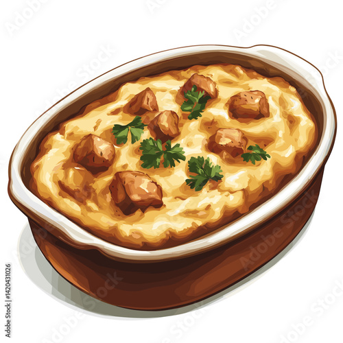 Pennsylvania Dutch Potato Filling with Toasted Bread and Chives