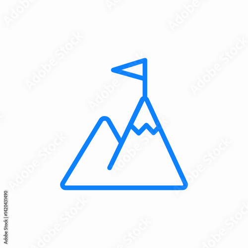 mountain top icon sign vector