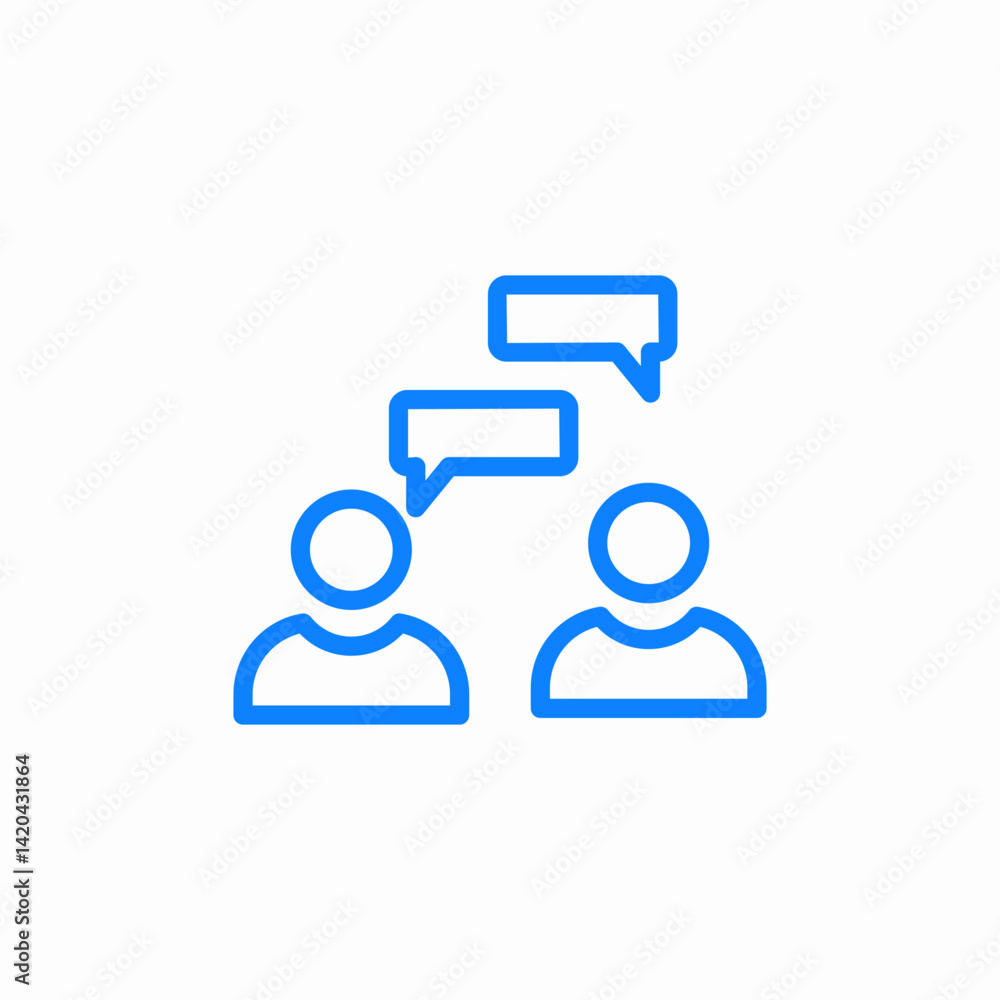 people talking icon sign vector people talking icon sign vector