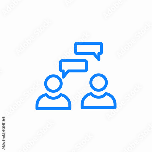 people talking icon sign vector