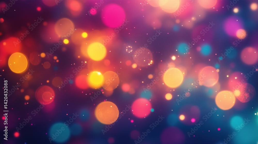 A vibrant abstract background featuring colorful bokeh lights in various sizes and hues, creating a dreamy and festive atmosphere. A vibrant abstract background featuring colorful bokeh lights in various sizes and hues, creating a dreamy and festive atmosphere.