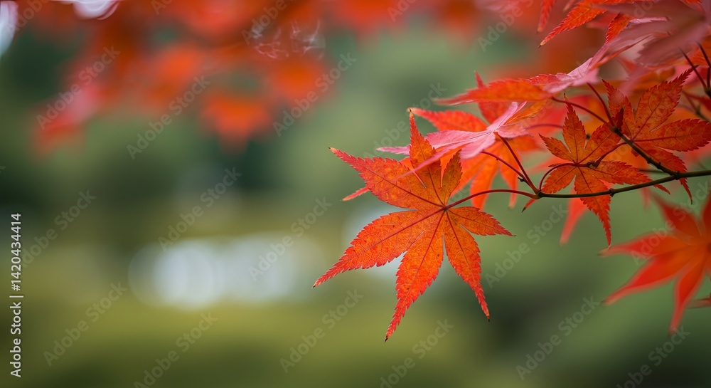 Vibrant autumn foliage capturing the essence of seasonal change in nature