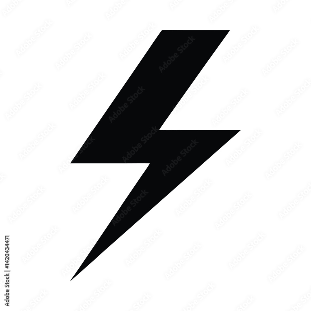 lightning icon silhouette vector illustration lightning icon silhouette vector illustration