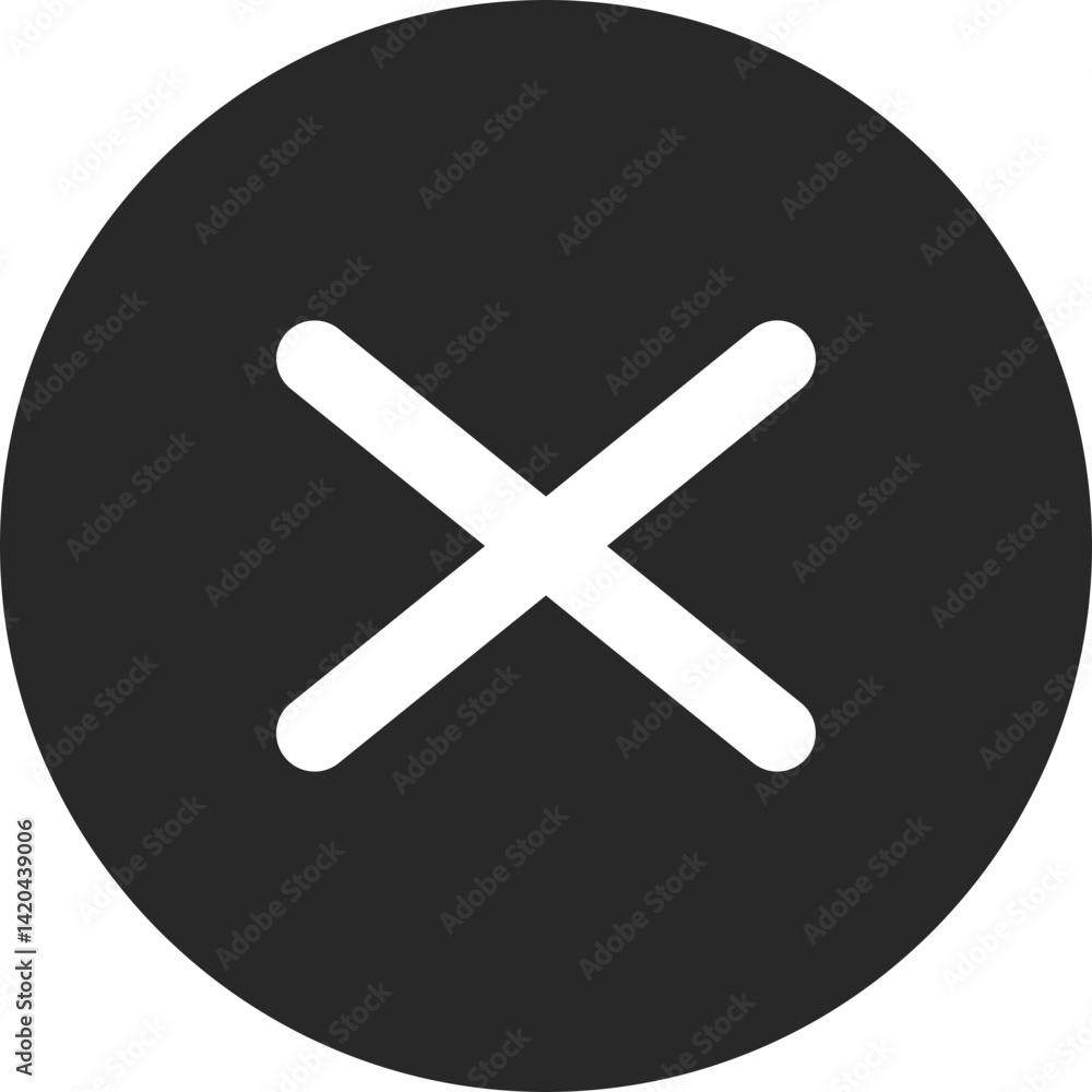 Fototapeta premium Close Vector Icon Stock Illustration