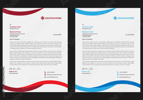 Creative modern and minimal corporate letterhead design, new letterhead template, company business letterhead design
