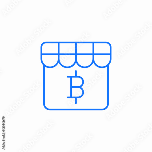bitcoin store icon sign vector