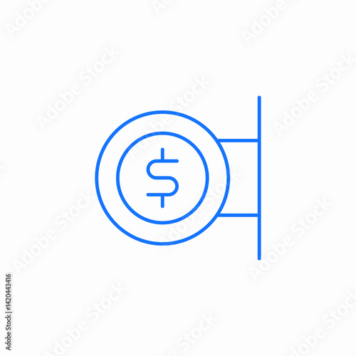 dollar store icon sign vector