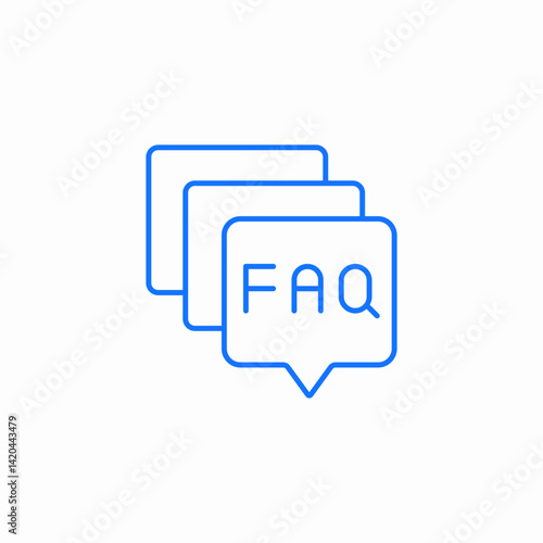 frequently asked questions icon sign vector