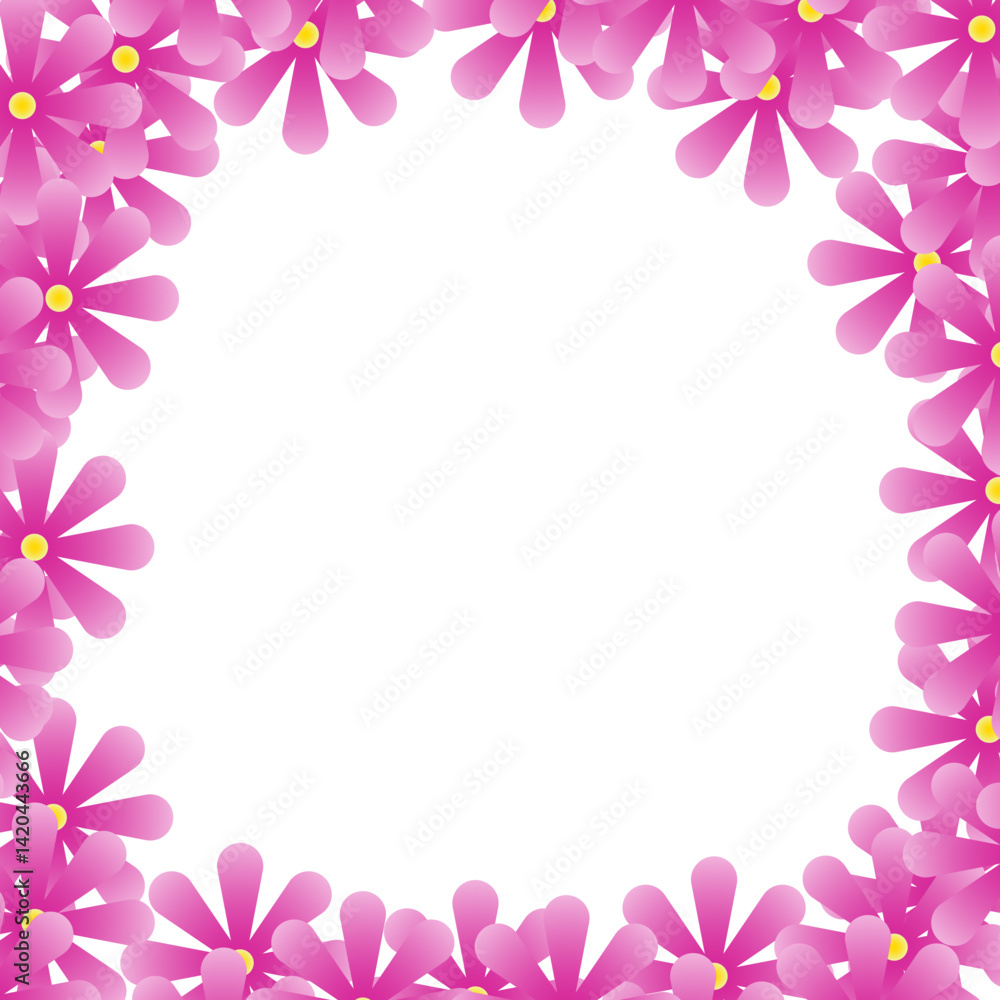 Fototapeta premium Gradient Flower Frame