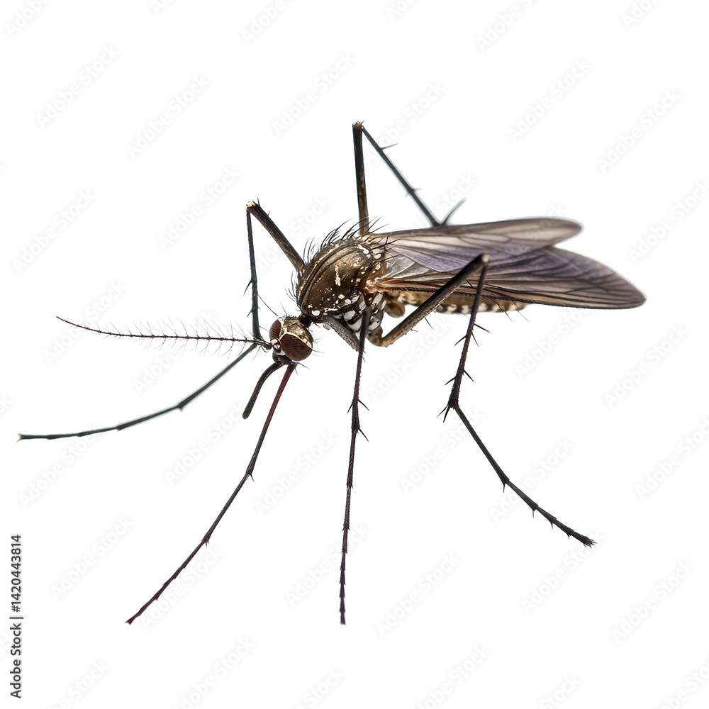 Closeup of a mosquito resting on a transparent background, showcasing its distinct features and structures, mosquito colis on transparent backgroundfile Closeup of a mosquito resting on a transparent background, showcasing its distinct features and structures, mosquito colis on transparent backgroundfile