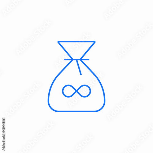 infinite money icon sign vector