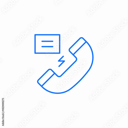 missed call icon sign vector