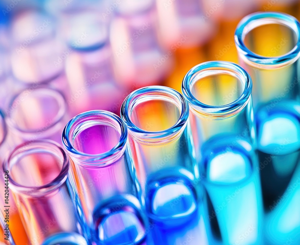 Chromatic Test Tubes: A Vibrant, Close-Up Study Chromatic Test Tubes: A Vibrant, Close-Up Study