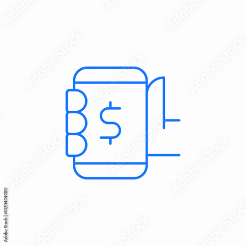 mobile payment icon sign vector