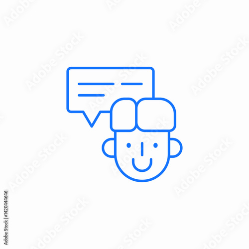 person talking icon sign vector