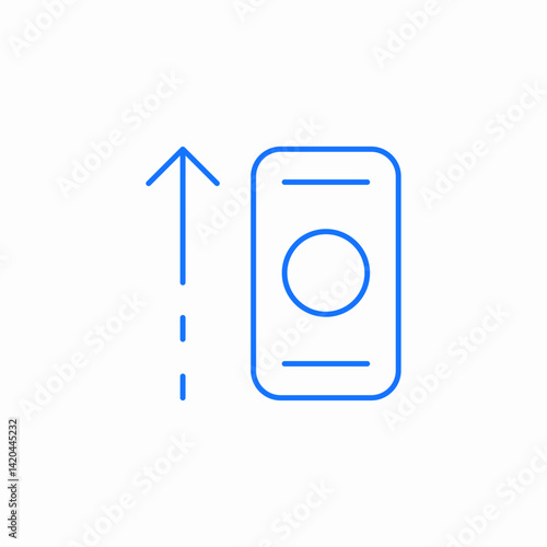 scroll up icon sign vector