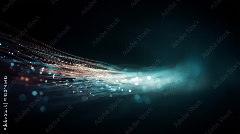 light streak, fiber optic, speed line, futuristic background for 5g or 6g technology wireless data transmission, high-speed internet in abstract