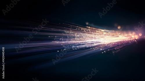 Obraz na płótnie light streak, fiber optic, speed line, futuristic background for 5g or 6g technology wireless data transmission, high-speed internet in abstract
w salonie