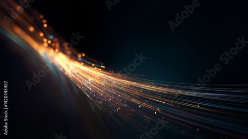 Obraz na płótnie light streak, fiber optic, speed line, futuristic background for 5g or 6g technology wireless data transmission, high-speed internet in abstract
w salonie