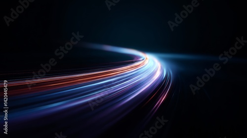 Obraz na płótnie light streak, fiber optic, speed line, futuristic background for 5g or 6g technology wireless data transmission, high-speed internet in abstract
w salonie