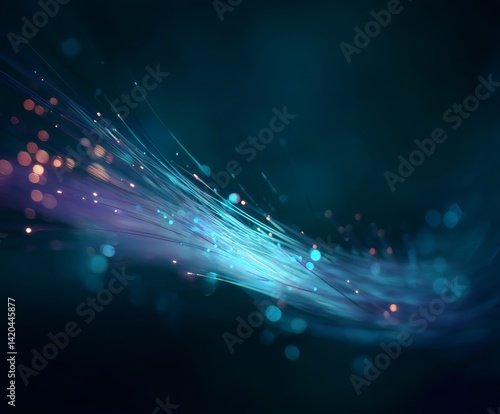 Obraz na płótnie light streak, fiber optic, speed line, futuristic background for 5g or 6g technology wireless data transmission, high-speed internet in abstract
w salonie