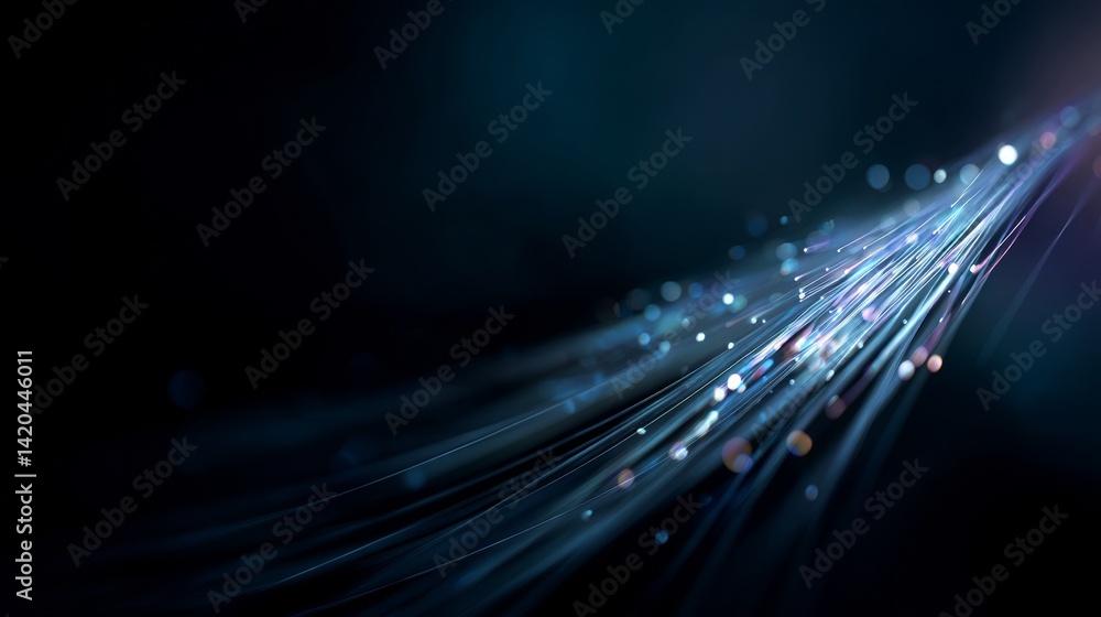 light streak, fiber optic, speed line, futuristic background for 5g or 6g technology wireless data transmission, high-speed internet in abstract