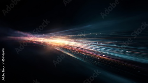 Obraz na płótnie light streak, fiber optic, speed line, futuristic background for 5g or 6g technology wireless data transmission, high-speed internet in abstract
w salonie