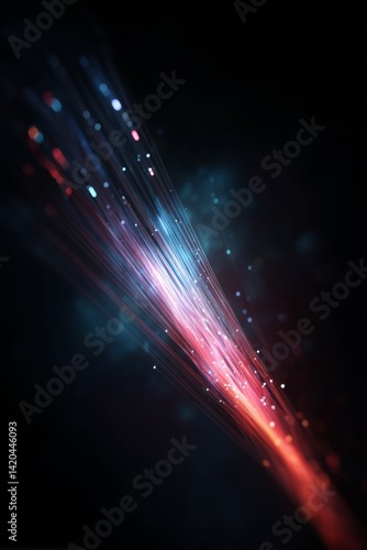 Obraz na płótnie light streak, fiber optic, speed line, futuristic background for 5g or 6g technology wireless data transmission, high-speed internet in abstract
w salonie