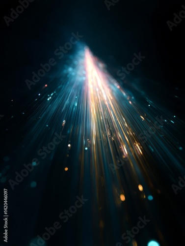 Obraz na płótnie light streak, fiber optic, speed line, futuristic background for 5g or 6g technology wireless data transmission, high-speed internet in abstract
w salonie