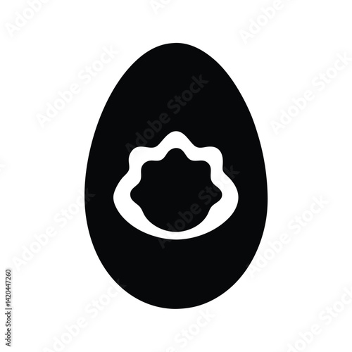 scrambled eggs stencil icon silhouette vector illustration