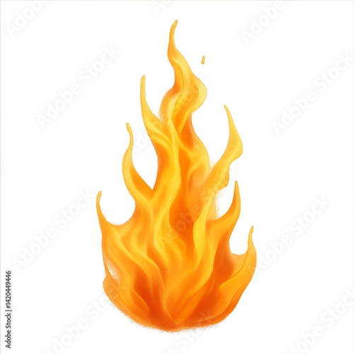 Flame Dances in Bright Orange Light Creating a Warm and Inviting Atmosphere N...