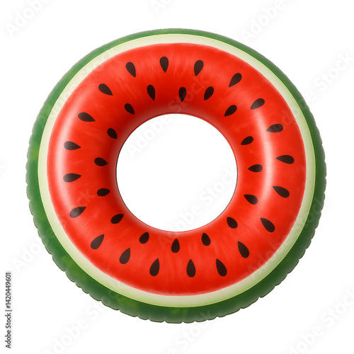Colorful Watermelon Float for Summer Fun and Relaxation in Pool Settings
